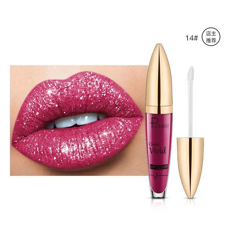 Women 18 Colours Shiny Lip Gloss Long Lasting Matte Glitter Liquid Lipstick Lip Makeup