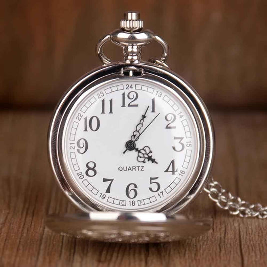 Unique Quartz Pocket Watch with Fob Chain for Men and Women - Perfect Gift - Shello's Creative Boutique