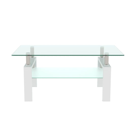 White Clear Coffee Table – Modern Elegance for Your Living Space - Shello's Creative Boutique