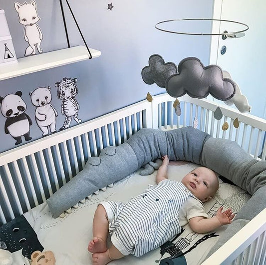 Soft Crocodile Plush Pillow - Bed Rails Crib Bumper Animal Shape Nursery Cradle Decor, Best Gift For Baby Toddler and Children eprolo