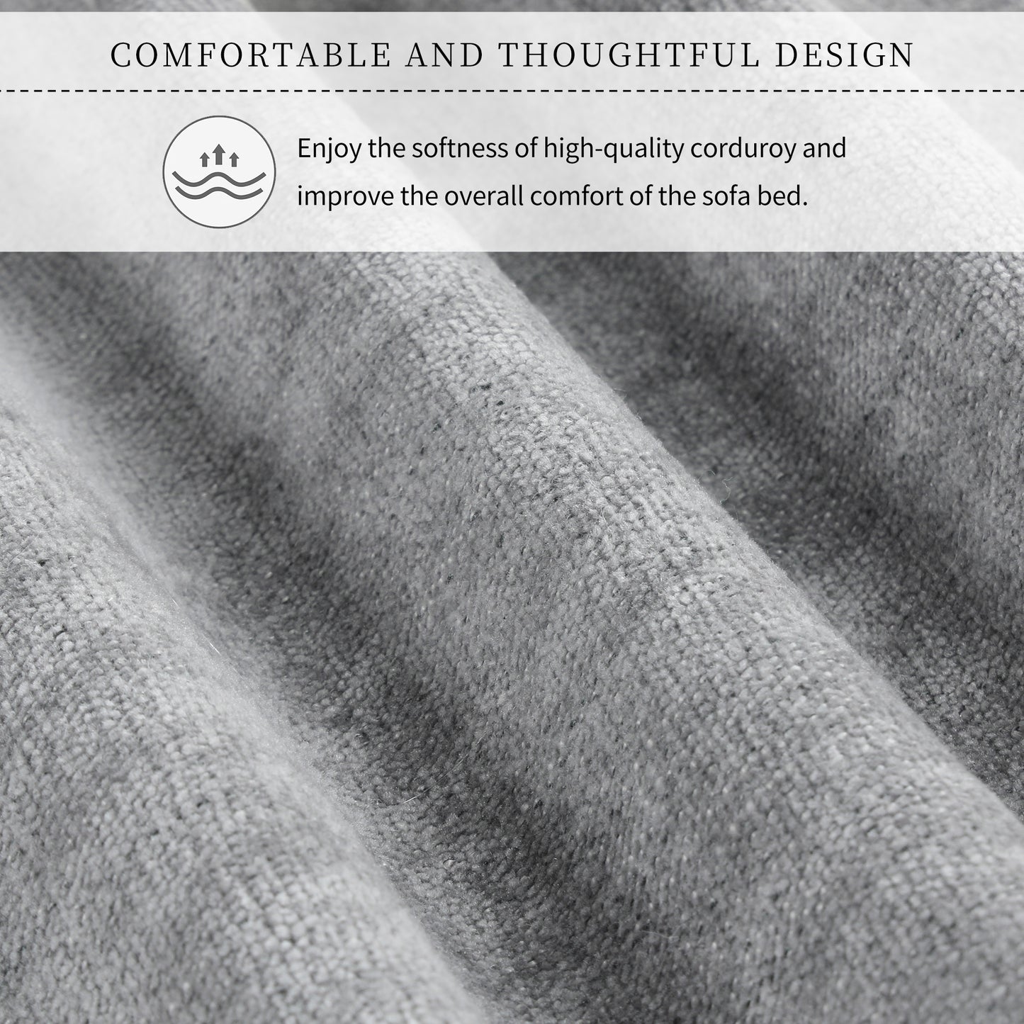 U_STYLE Convertible Soft Cushion Sofa Pull Bed ,for Two People to Sit On eprolo