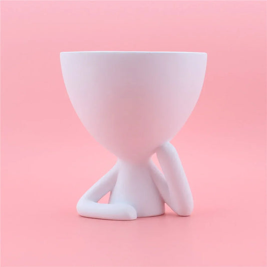 Cartoon Cheek Support Abstract Figurine – Creative & Playful Desktop Decoration - Shello's Creative Boutique