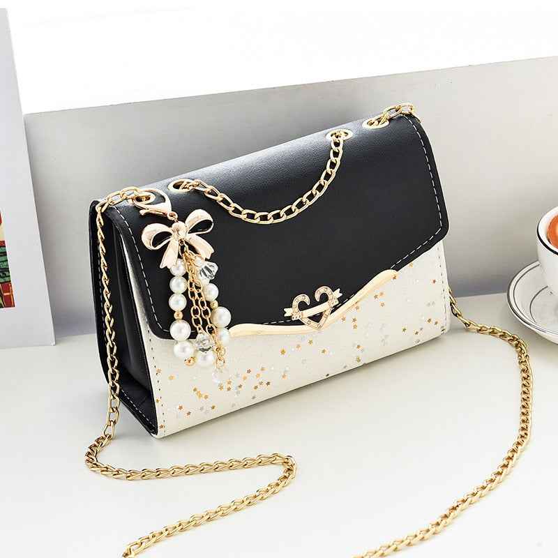 Korean Sequin Crossbody Bag for Women - Stylish Single Shoulder Mobile Wallet Bag