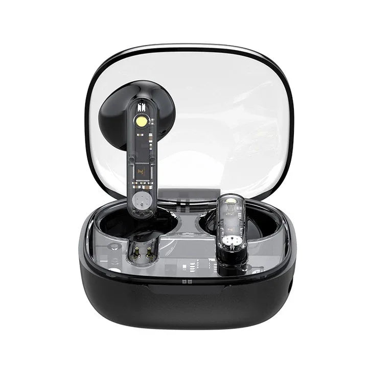 Bluetooth earphones with transparent compartment for hanging rope, wireless Bluetooth earphones with ultra long battery life - Shello's Creative Boutique