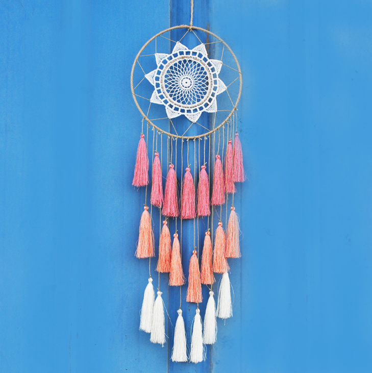 Fashion Gift Tassel & Lace Dreamcatcher Wind Chimes Tassel Pendant Big Dream Catcher Home Wall Hanging Decor Regalo Amor