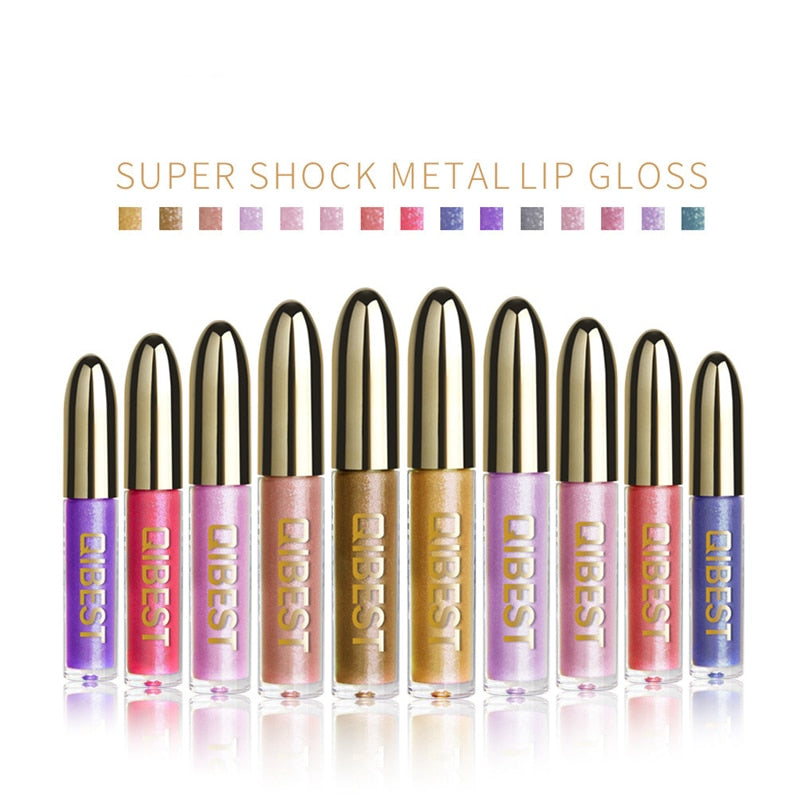 Lips Makeup Gloss Magic Lipstick Glitter Lip Black Purple Blue Gold Long Lasting Make Up Waterproof Metallic Liquid Lipsticks
