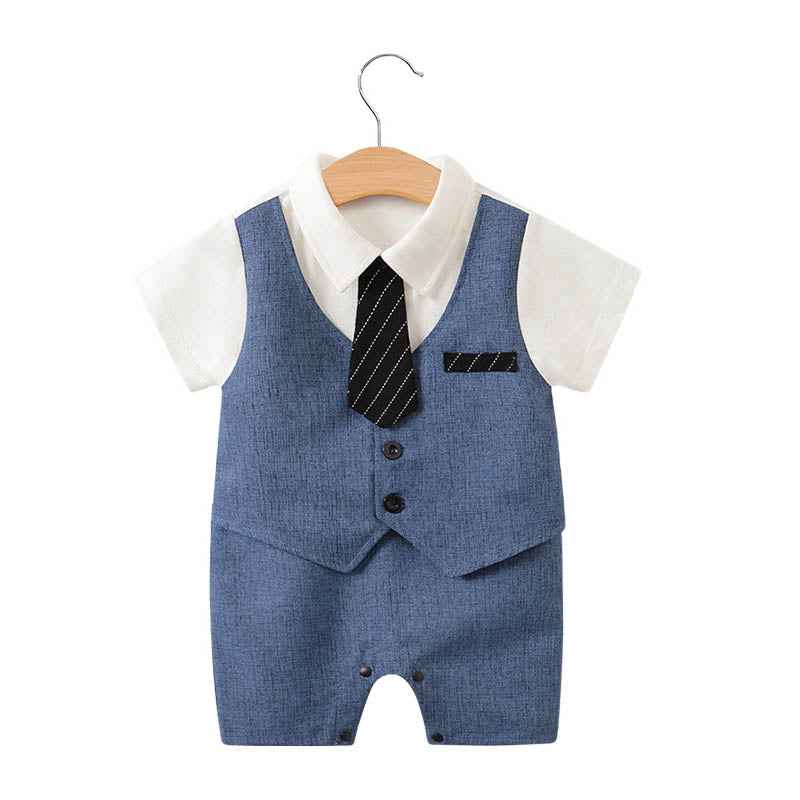 Baby Gentleman Bodysuit – Stylish & Comfortable Summer Wear for Newborns