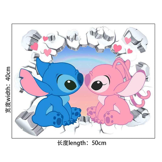 Baby Stitch Wall Sticker - Self Adhesive Cartoon Decor - Shello's Creative Boutique
