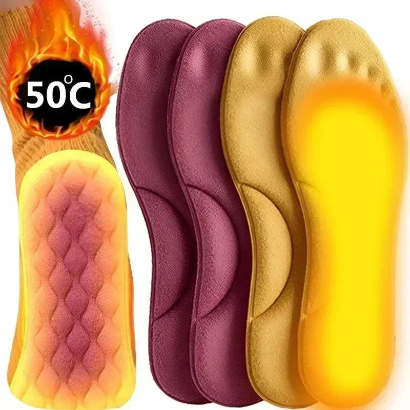 2-10pcs Self Heating Insoles Thermostatic Thermal Insole Massage Memory Foam Arch Support Shoe Pad Heated Pads Winter Men Women eprolo