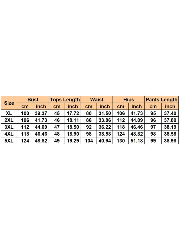 2 Piece Women Sets 2025 New Arrival Plus Size Summer Matching Sets Print Two Pieces Sets Top Pants Suits Outfits Clothing eprolo