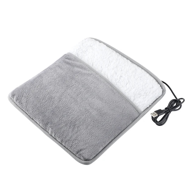 2 Types USB Foot Warmer Soft Foot Warming Bag Heating Pad For Home Office Sofa Bed Winter Heater Feet Warmers Heated Mat eprolo