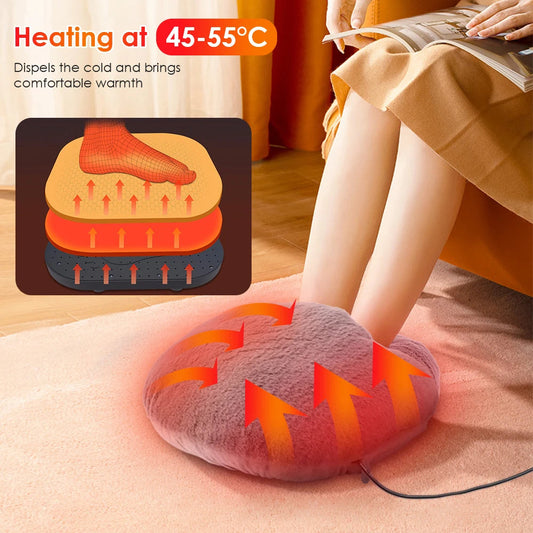 2 Types USB Foot Warmer Soft Foot Warming Bag Heating Pad For Home Office Sofa Bed Winter Heater Feet Warmers Heated Mat eprolo