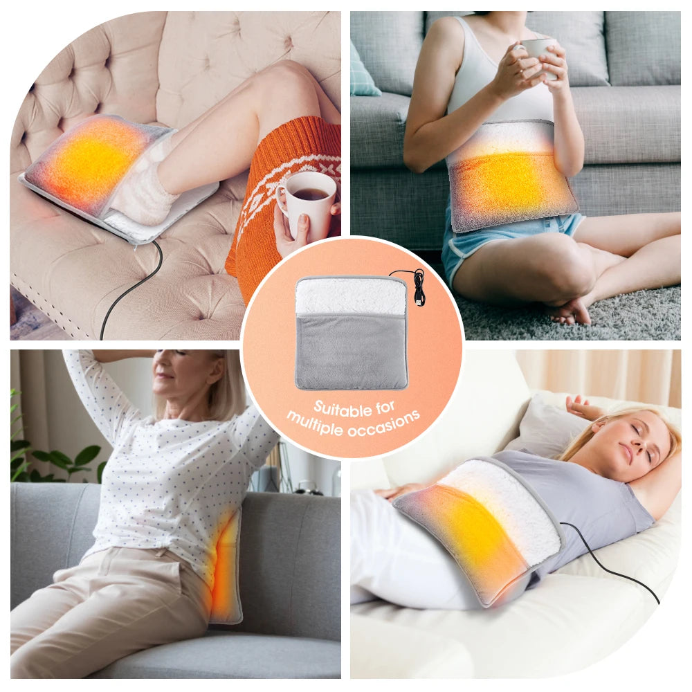 2 Types USB Foot Warmer Soft Foot Warming Bag Heating Pad For Home Office Sofa Bed Winter Heater Feet Warmers Heated Mat eprolo