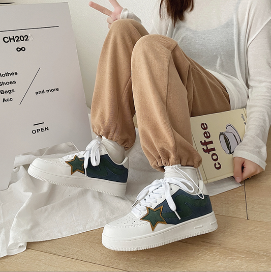 Summer New Air Force Couples Small and Popular Thick Sole Shoes for Men Vintage Low Top Breathable Sports and Casual Shoes eprolo