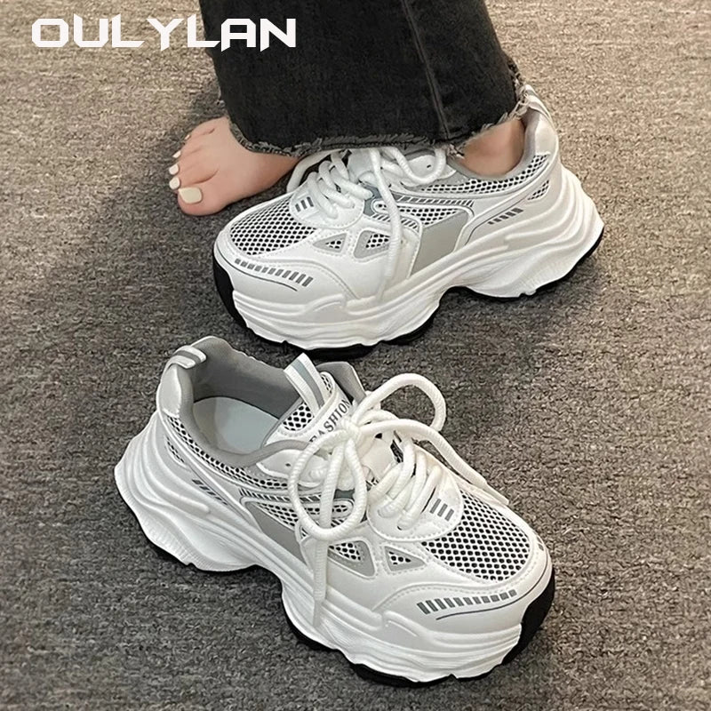 2024 Women's Chunky Sneakers Ladies Classic Luxary Thick Sole Shoes Female Sports Running Shoes Casual Fitness Vulcanize Shoes eprolo