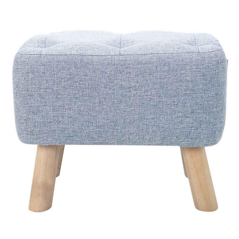 Linen Fabric Foot Rest Stool Ottoman Seat - Shello's Creative Boutique