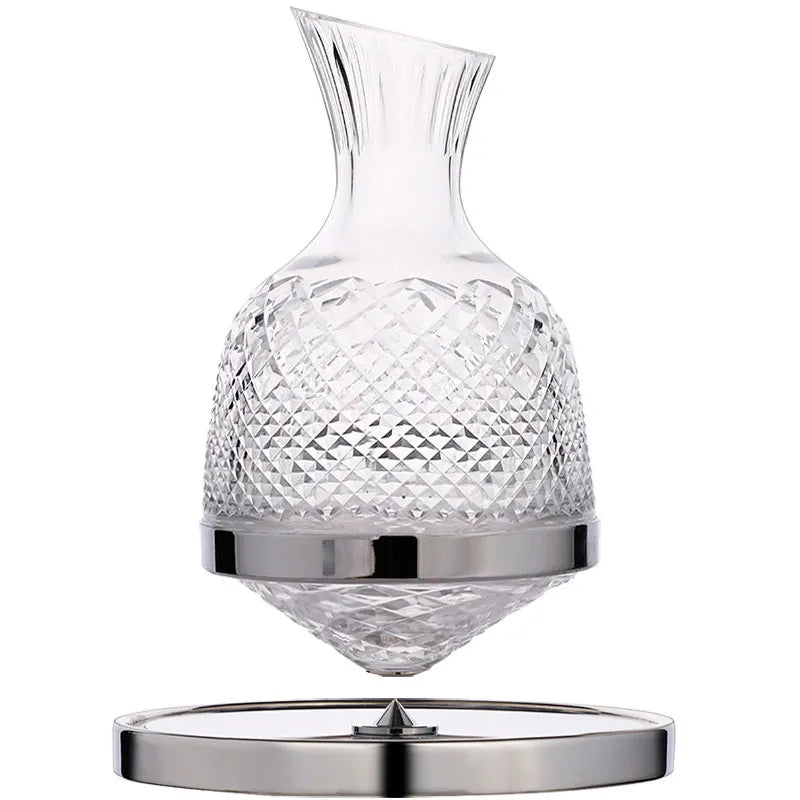 360 Rotating Wine Decanter Tumbler Design Dispenser Crystal Glass Wine Aerator Mirror Jug Gift Bar Decor Art Glassware 1500ML eprolo