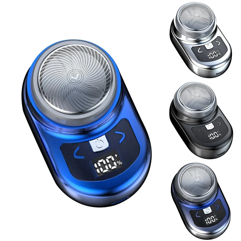 Portable Electric Shaver Pocket Shaving For Men Mini Beard Shaver LCD Power Display Rechargeable Travel Home Shaver Easy Install eprolo