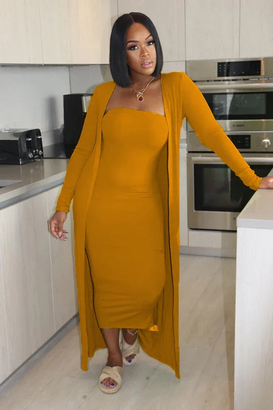 Sexy strapless women's dress jacket two-piece set - Shello's Creative Boutique