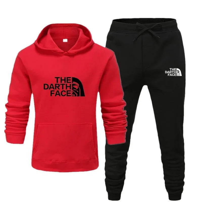 Men's sports and leisure outdoor hoodie set autumn and winter trendy printed hoodie hooded pullover - Shello's Creative Boutique