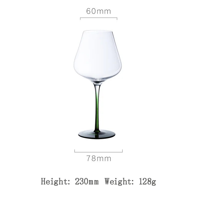 Black and Red Bow Tie Burgundy Wine Glass Pot Belly Home Kitchen Light Luxury Lead-free Crystal Color Glass Wine Original Goblet eprolo