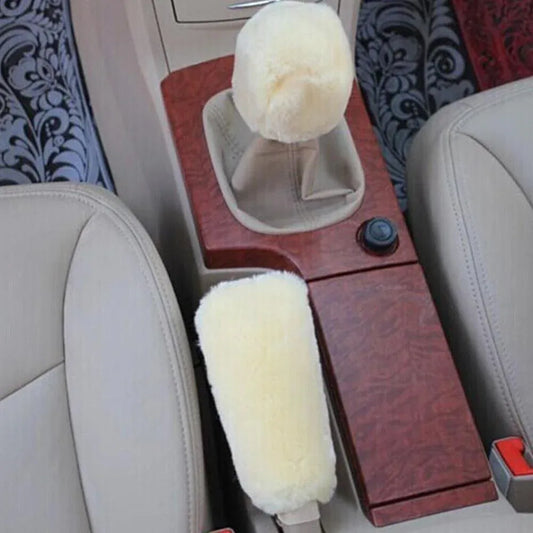 Luxury Plush Steering Wheel Cover Set - Winter Car Interior Accessories - Shello's Creative Boutique