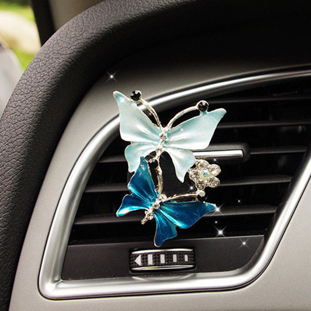Car Air Freshener Scents Auto Perfume Vent Outlet Clip With Solid Fragrance Sheet Swan Mushroom Butterflies Planet Dance Girl eprolo