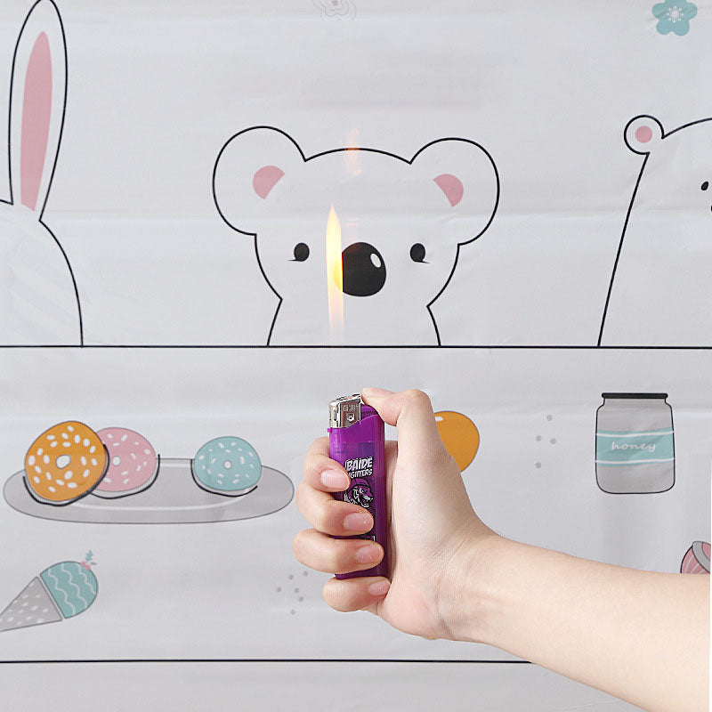 Kitchen High Temperature Waterproof And Oil-Proof Stickers Moisture-Proof Aluminum Foil Transparent Cartoon Stickers Anti-Stain Stove Self-Adhesive Wallpaper