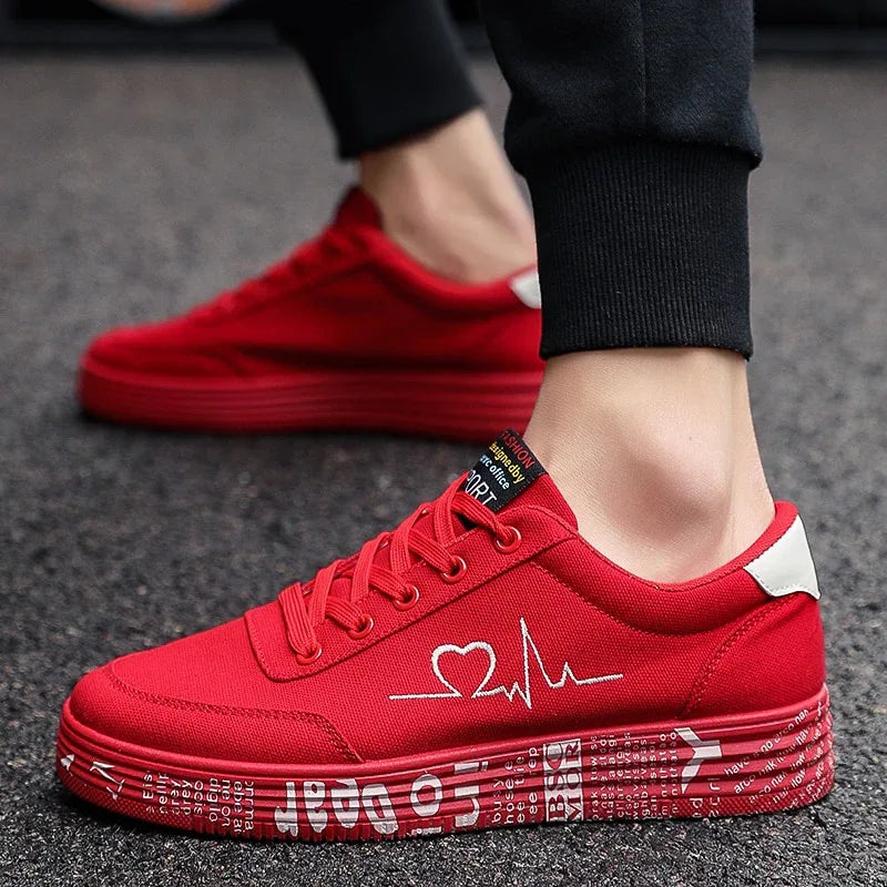 TYDZSMT Fashion Women Vulcanized Shoes Sneakers Ladies Lace-up Casual Shoes Breathable Canvas Lover Shoes Graffiti Flat - Shello's Creative Boutique