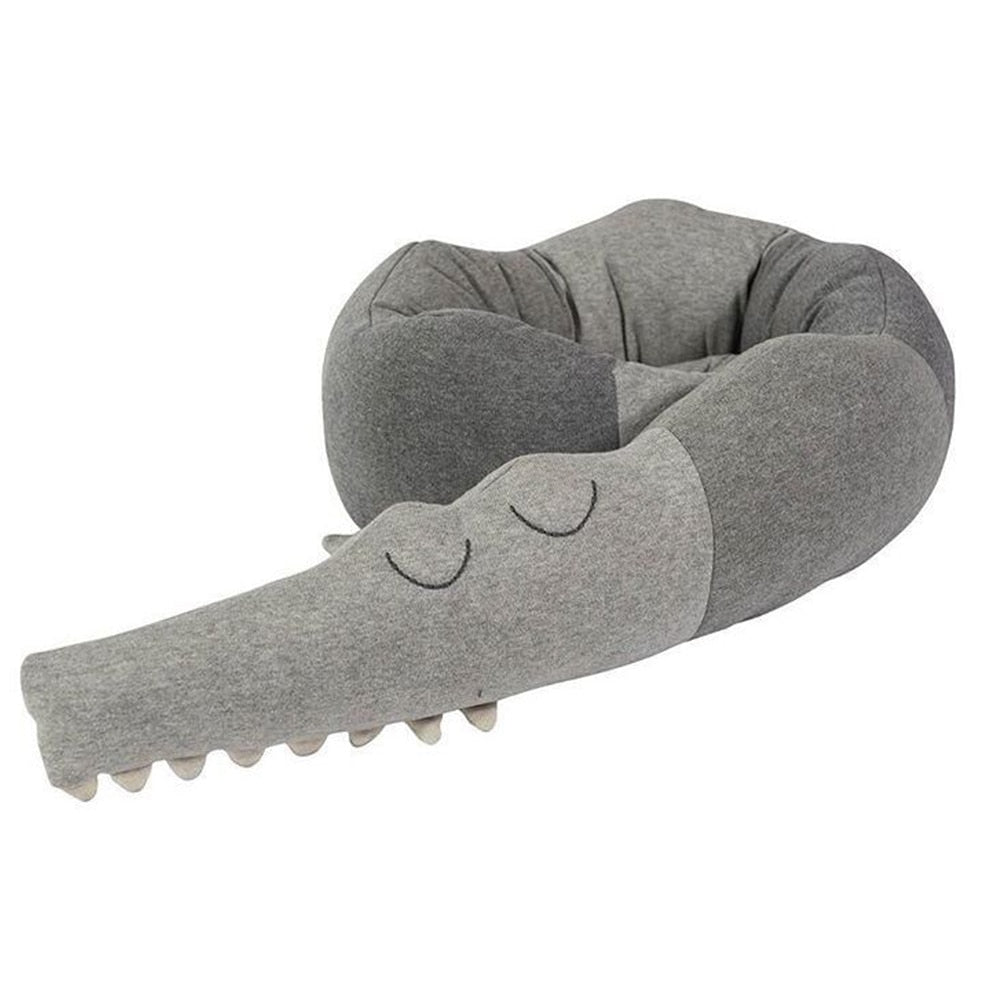 Soft Crocodile Plush Pillow - Bed Rails Crib Bumper Animal Shape Nursery Cradle Decor, Best Gift For Baby Toddler and Children eprolo