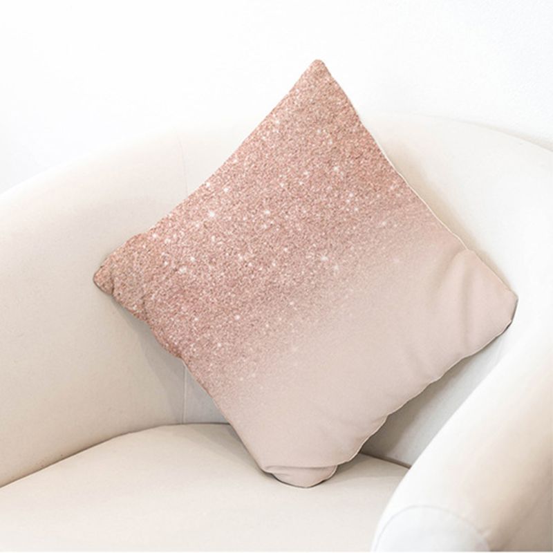 Rose Gold Pineapple Glitter Pillow Case - Glamorous 45x45cm Cushion Cover