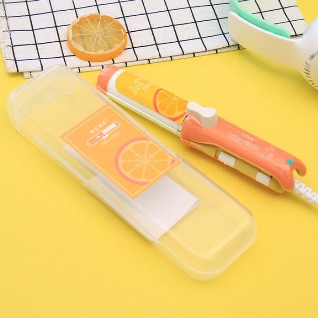 Mini Hair Straightener Small Ceramic Hair Curling Iron Creative Fruit portable Girls Electric Hair Straightening Iron Tools eprolo