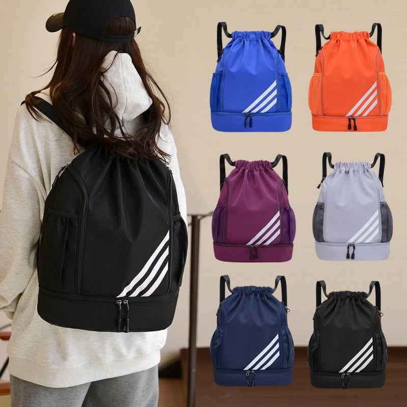 Thickened Sports Swimming Bag - Large Capacity Drawstring Backpack