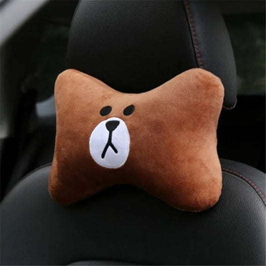 Cute Cartoon Car Headrest Pillow Neck Rest Support Automotive Interior Seat Cushion - Shello's Creative Boutique