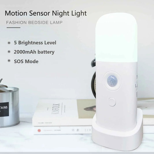 Smart Motion Sensor Night Light - Automatic LED Bedside Lamp - Shello's Creative Boutique