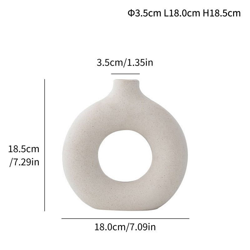 Unglazed spotted ceramic vase simple modern creative ornaments decoration eprolo