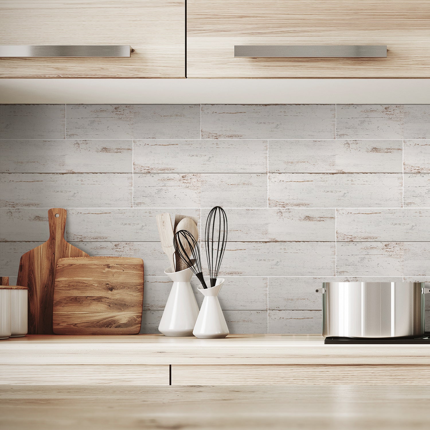 Funlife City Lights Thickened Brick Stickers American Retro Lace Wood Grain Self-Adhesive Decorative Wall Stickers