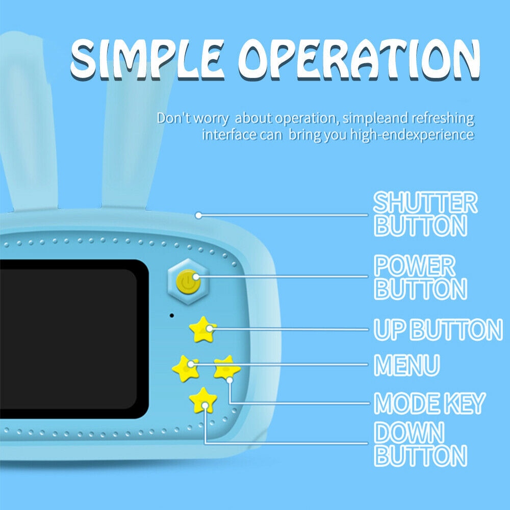 Kids Digital Camera - HD 1080P Photography Camera with Games (3-12y)