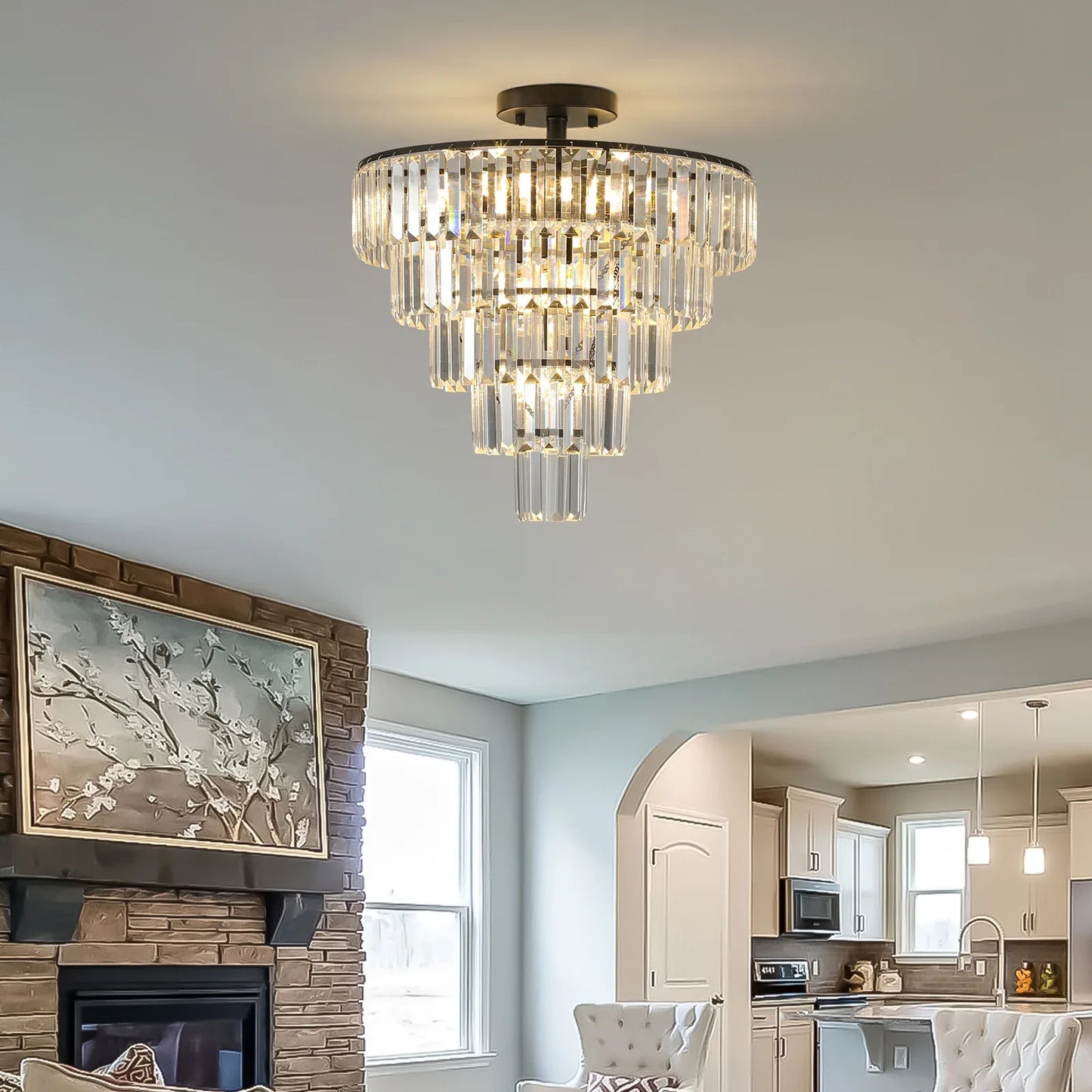 Black Large Crystal Chandelier – A Statement of Luxury & Elegance - Shello's Creative Boutique