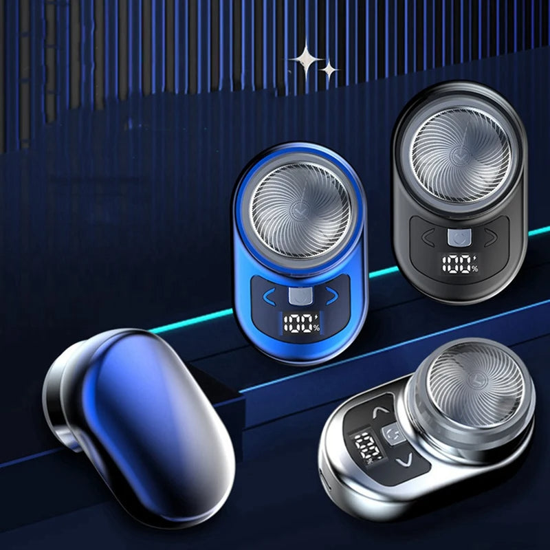 Portable Electric Shaver Pocket Shaving For Men Mini Beard Shaver LCD Power Display Rechargeable Travel Home Shaver Easy Install eprolo
