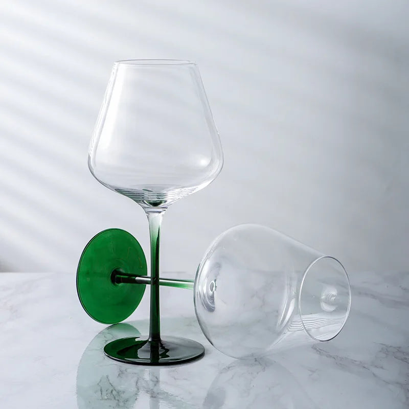Black and Red Bow Tie Burgundy Wine Glass Pot Belly Home Kitchen Light Luxury Lead-free Crystal Color Glass Wine Original Goblet eprolo