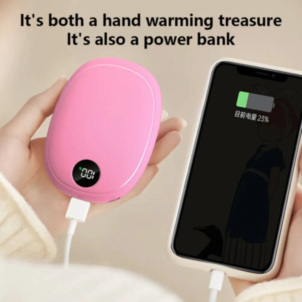 2PCS Rechargeable Hand Warmers USB Power Bank Electric Pocket Heater Warmer eprolo
