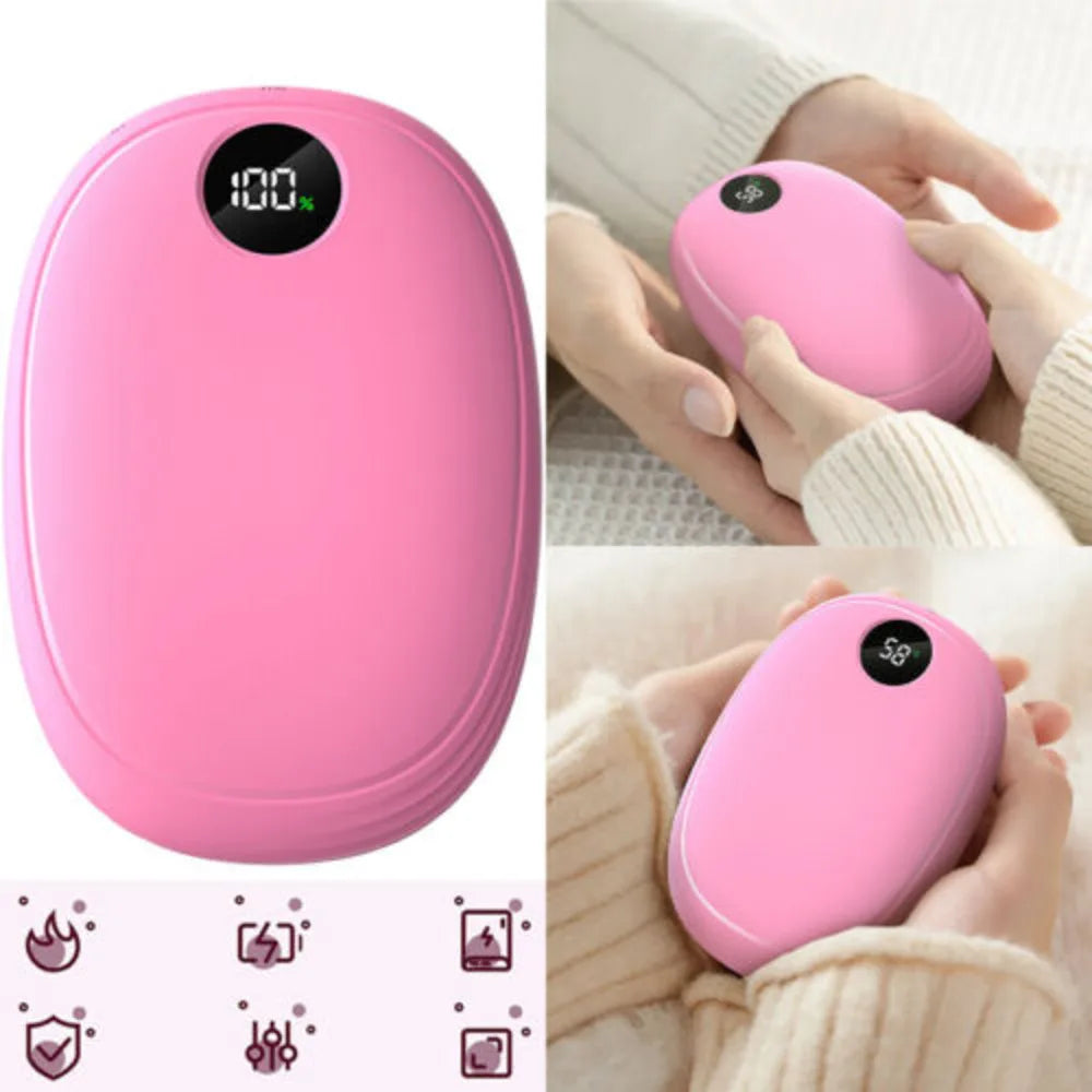 2PCS Rechargeable Hand Warmers USB Power Bank Electric Pocket Heater Warmer eprolo