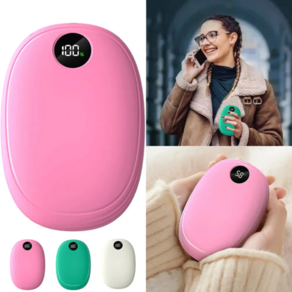 2PCS Rechargeable Hand Warmers USB Power Bank Electric Pocket Heater Warmer eprolo