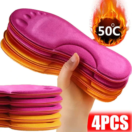 2Pairs Self Heating Insoles Thermostatic Thermal Insole Massage Memory Foam Arch Support Shoe Pad Heated Pads Winter Men Women eprolo
