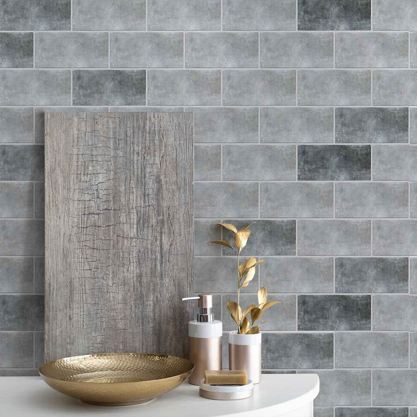 Funlife Simple Style Thickened Brick Stickers American Industrial Style Home Decoration DIY Self-Adhesive Wall Sticker