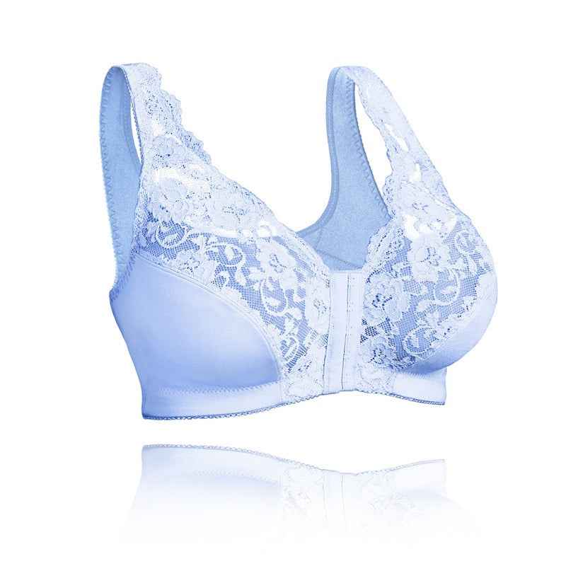 Front Buckle Sports Bra Large Size No Steel Ring Underwear American Style Before Taking The Undershirt Lace Bra
