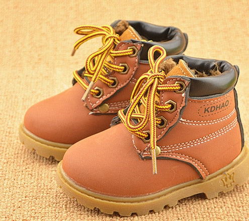 Winter Children's Boots Girls Boys Plush Martin Boots Casual Warm Ankle Shoes Kids Fashion Sneakers Baby Snow Boots eprolo