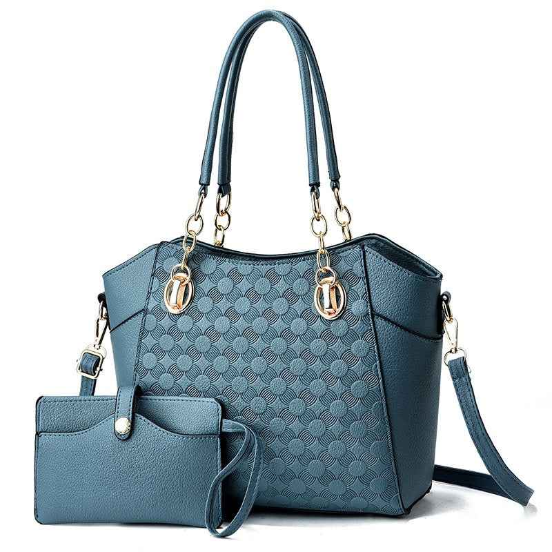 Mother-in-Child Tote Bag - Large Capacity PU Leather Tote for Moms