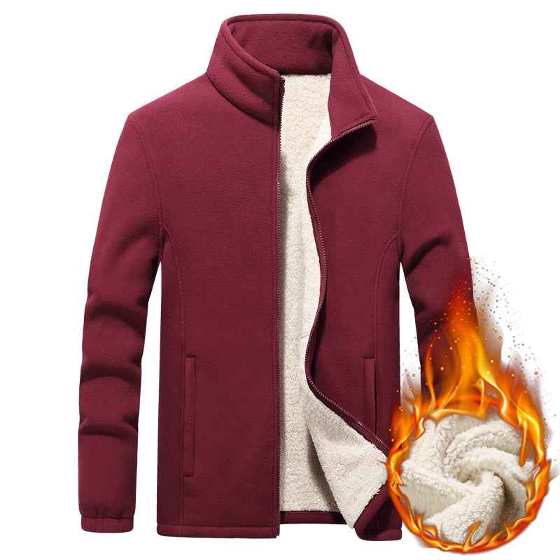 Plus-Size Winter Men’s Thick Fleece Hooded Jacket – Comfort and Warmth Redefined